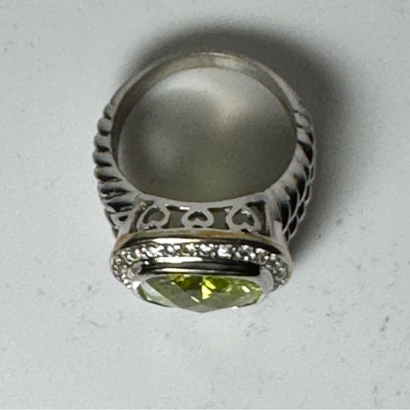 SWAROVSKI 925 Silver Cocktail Ring with Large Vibrant Citrine Crystal SIZE 9 - Picture 10 of 13